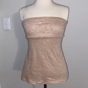 Cream\tan strapless top